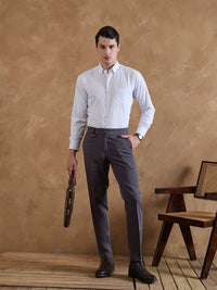 DENNISON Men Smart Grid Tattersall Checked Formal Shirt