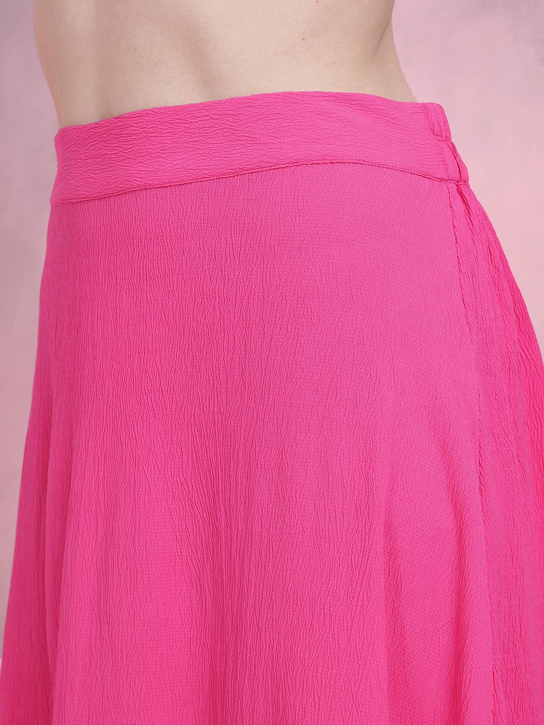 DressBerry Crinkle Cropped Top & Midi Skirt