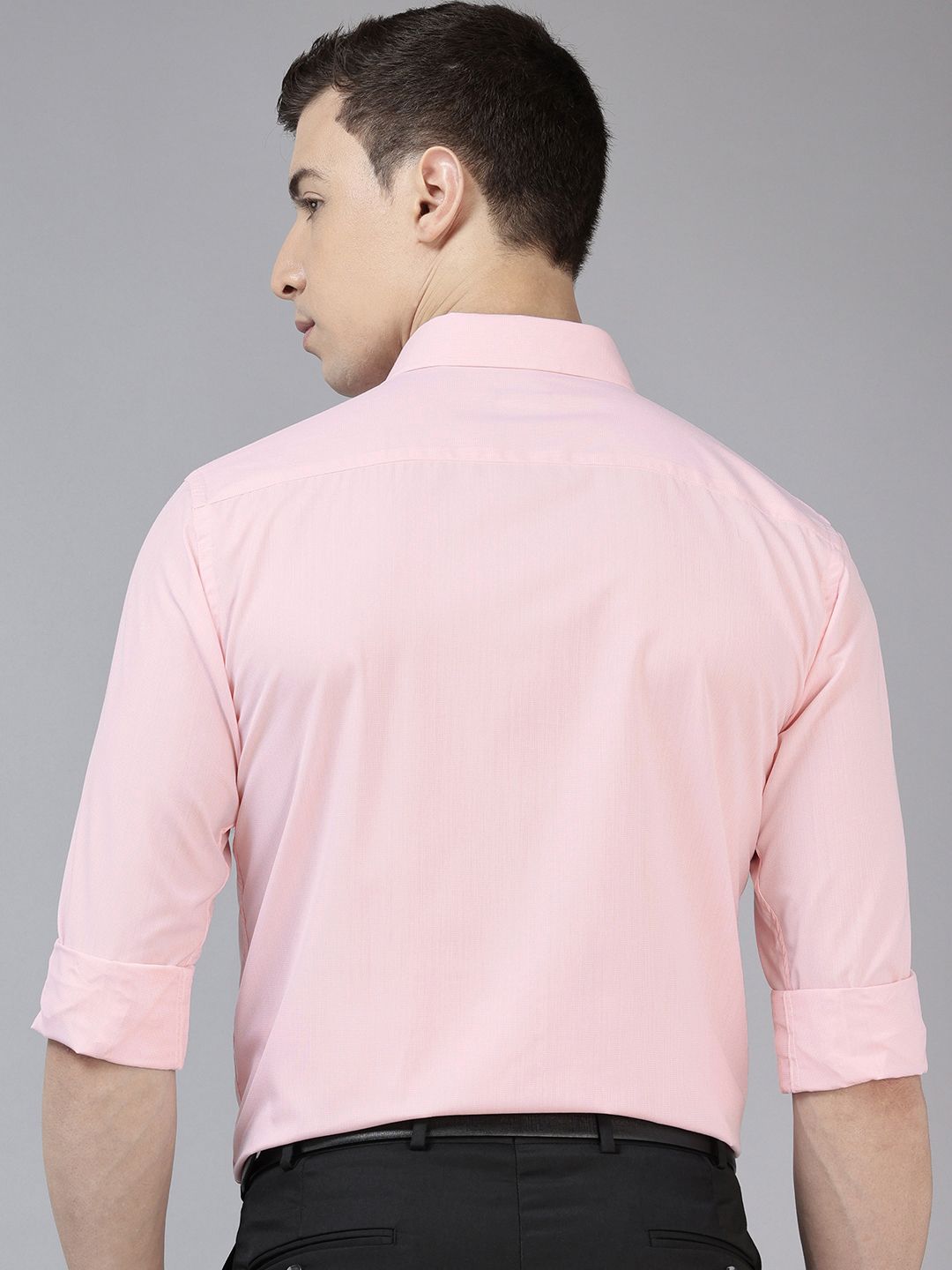 Park Avenue Self-Design Slim Fit Formal Shirt