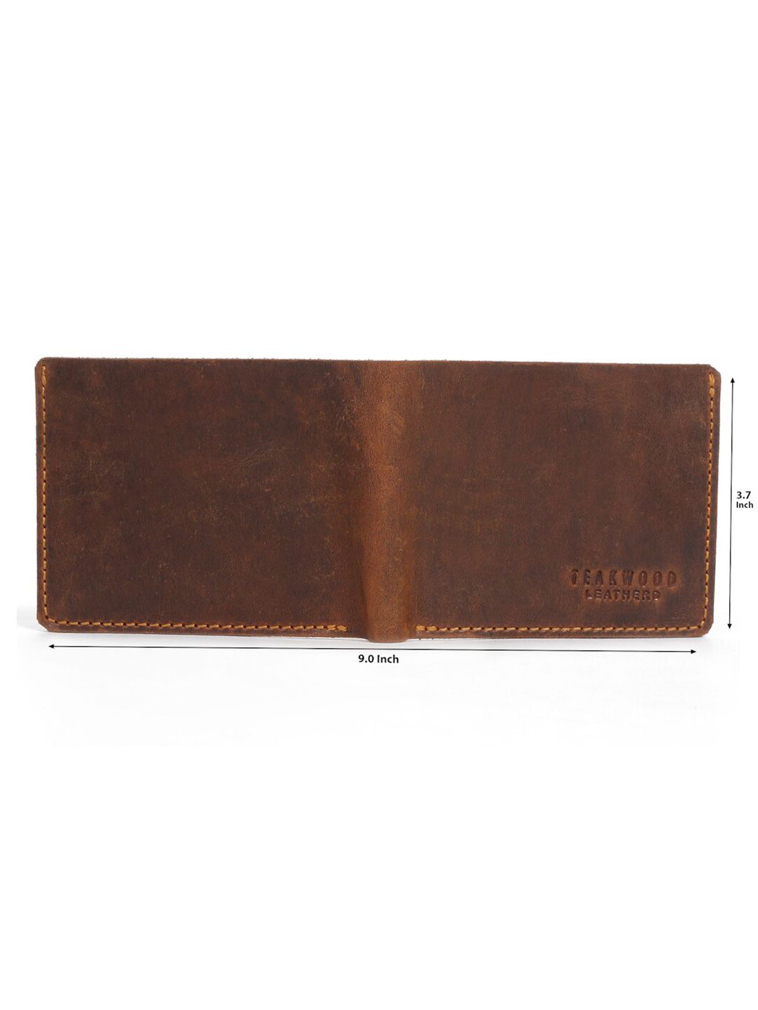 Teakwood Leathers Men Textured RFID Leather Two Fold Wallet