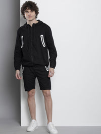 The Indian Garage Co Men Solid Pure Cotton Sweatshirt With Shorts