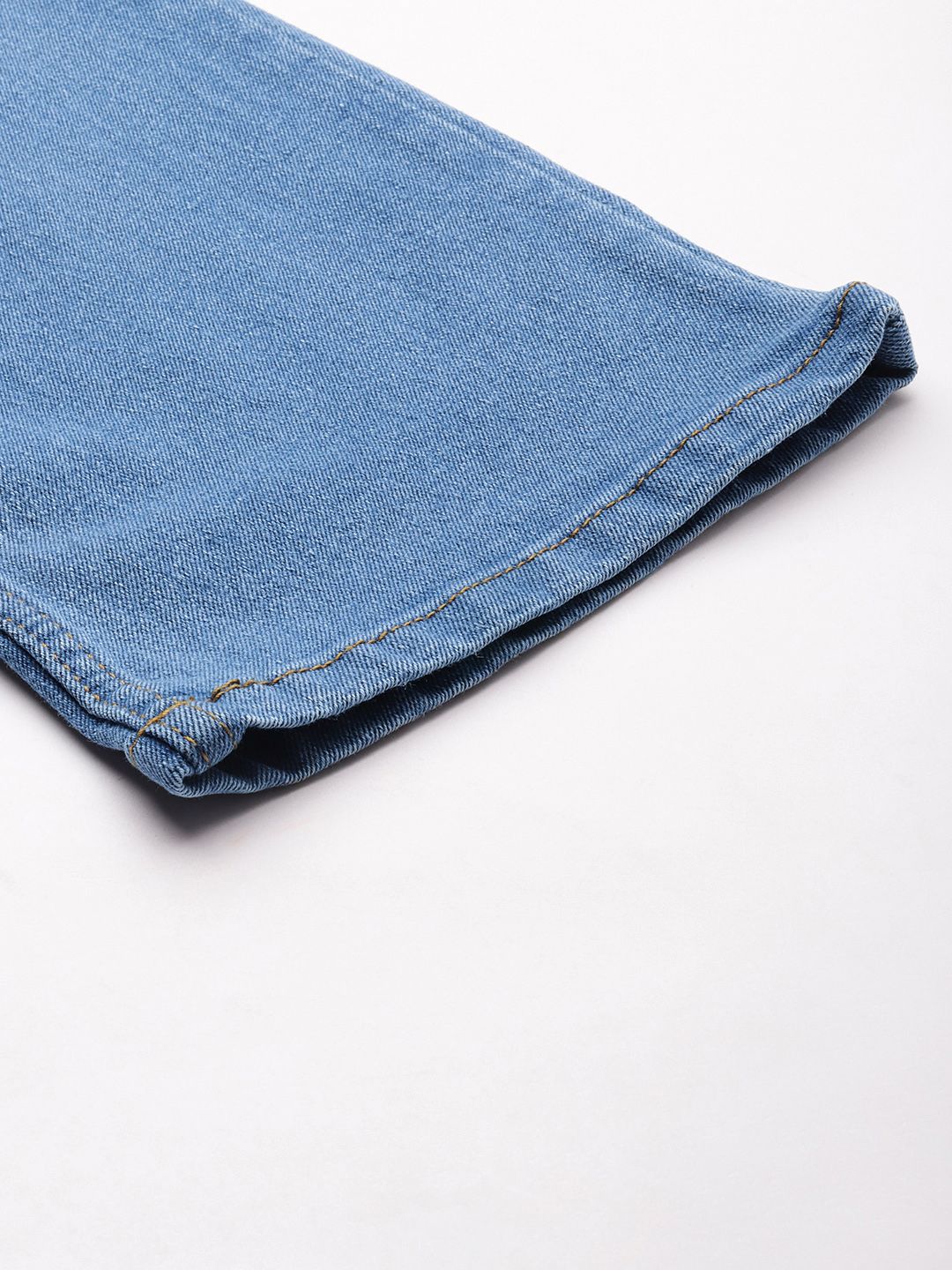 The Indian Garage Co Men Blue Bootcut Light Fade Stretchable Jeans