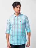 SPYKAR Men Slim Fit Cotton Tartan Checked Casual Shirt