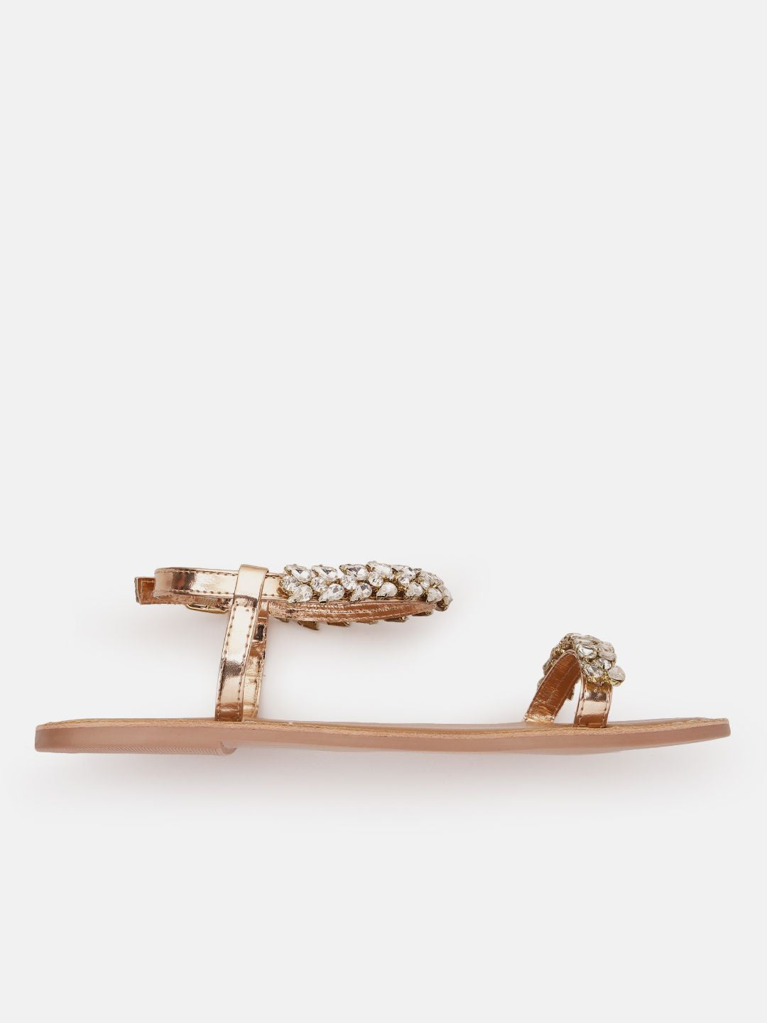 Lino Perros Women Embellished Party Open Toe Flats