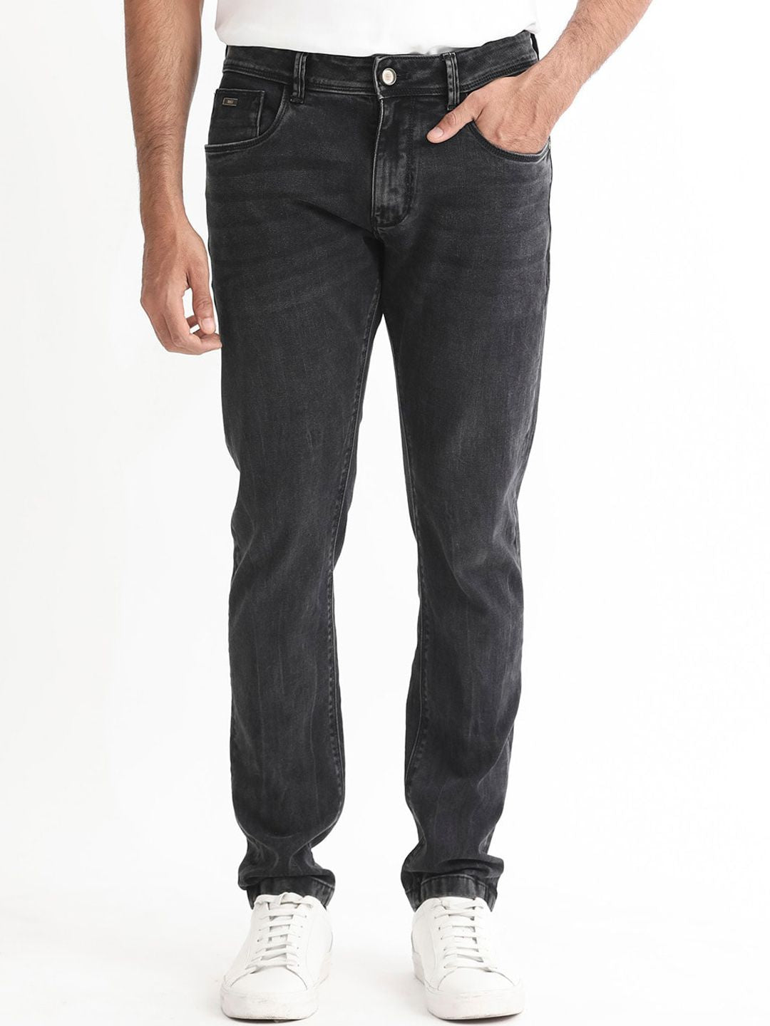 RARE RABBIT Men Reney Slim Fit Mid-Rise Stretchable Jeans