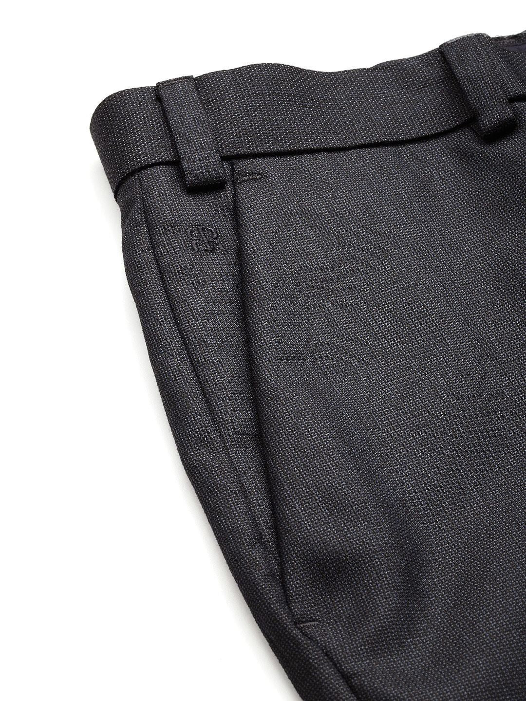 Raymond Men Textured Slim Fit Formal Trousers