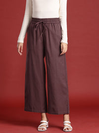 all about you Women Cropped Cotton Linen Trousers