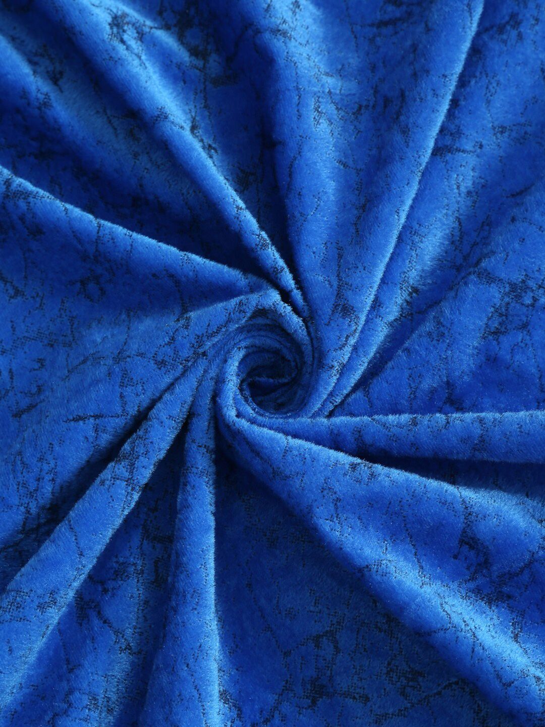 Cortina Set Of 2 Blue Velvet Room Darkening Window Curtain