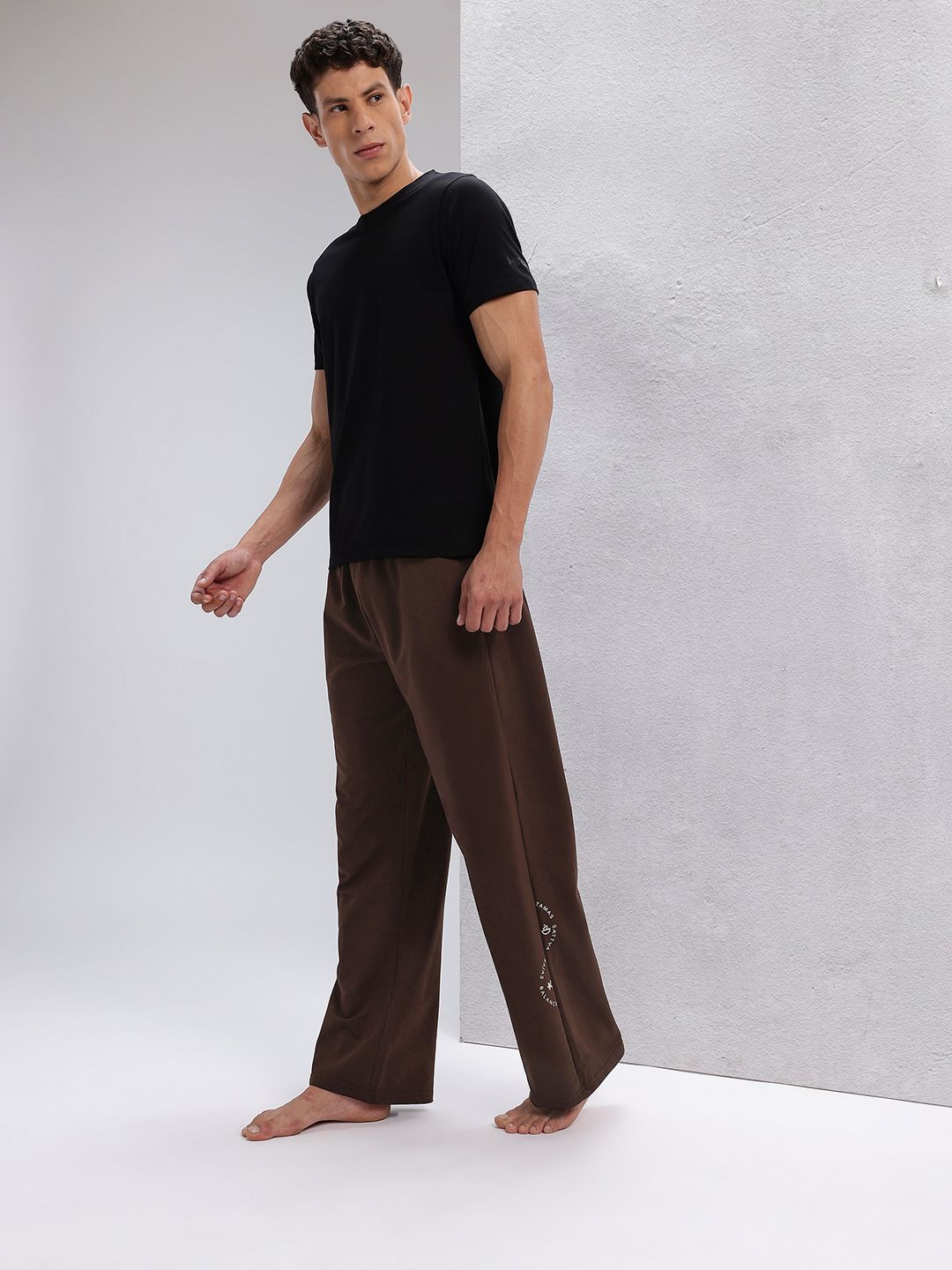 HRX by Hrithik Roshan Men Typography Print Mid-Rise Yoga Track Pants
