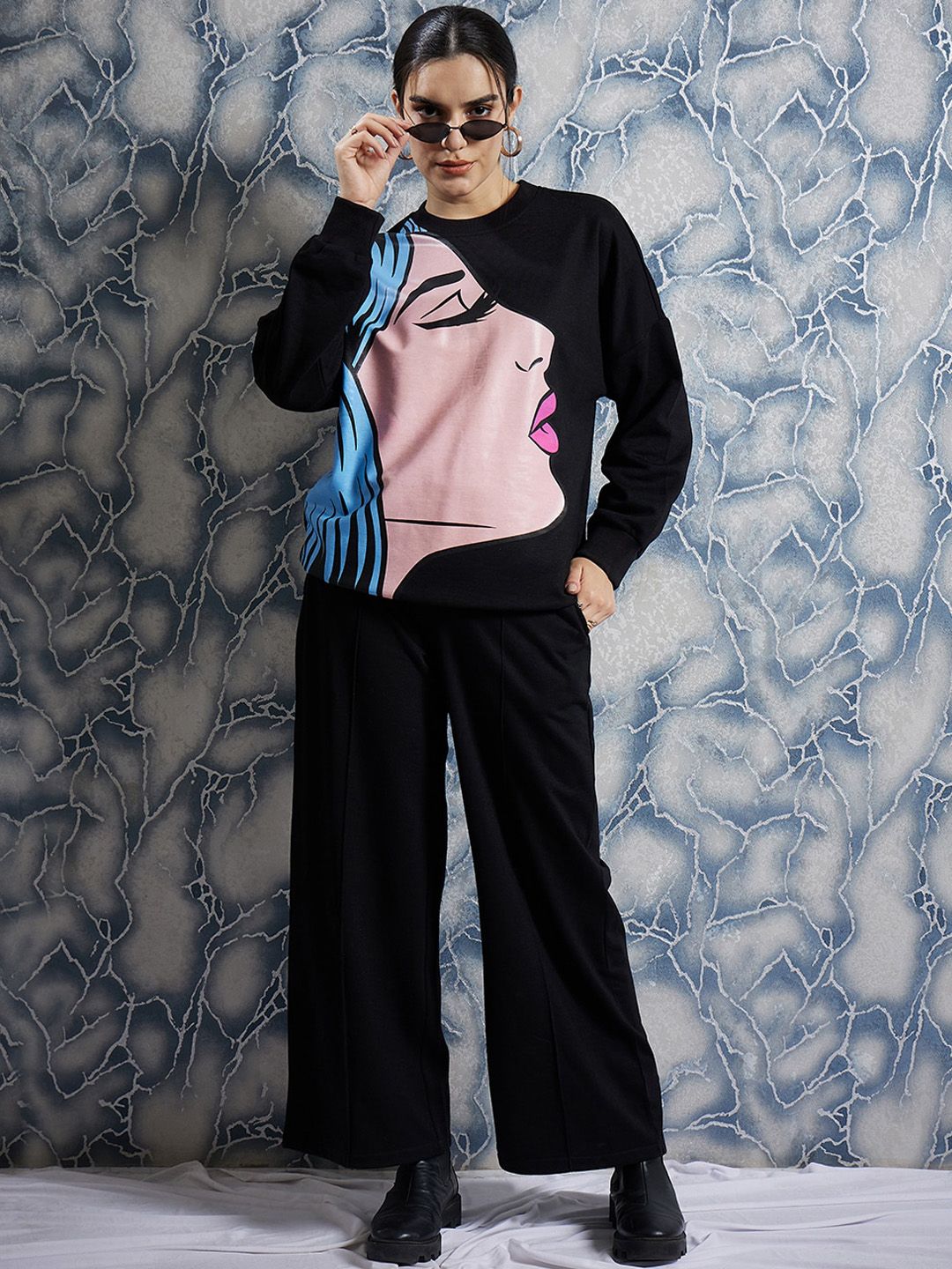 Athena Graphic Printed Sweatshirt With Trouser