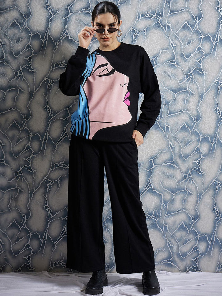 Athena Graphic Printed Sweatshirt With Trouser