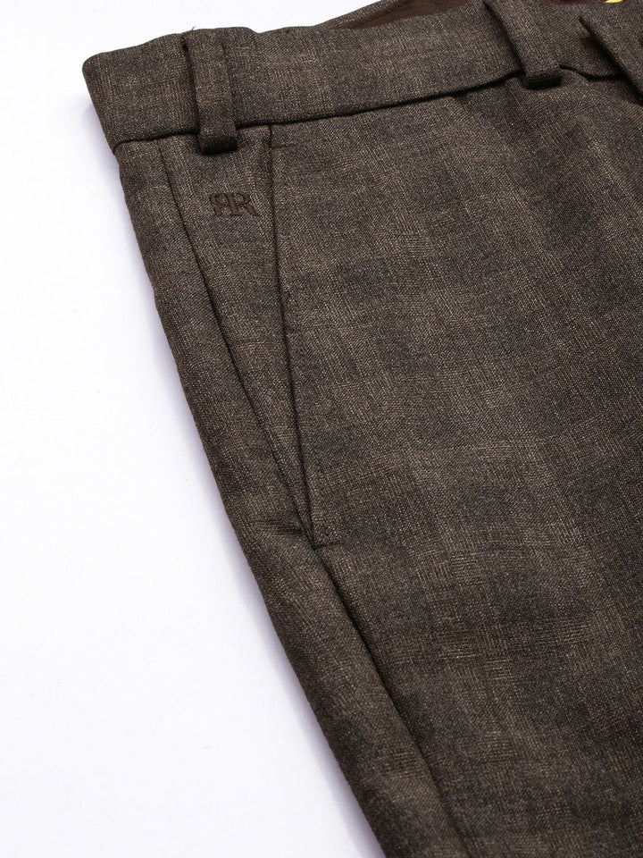 Raymond Men Checked Slim Fit Formal Trousers
