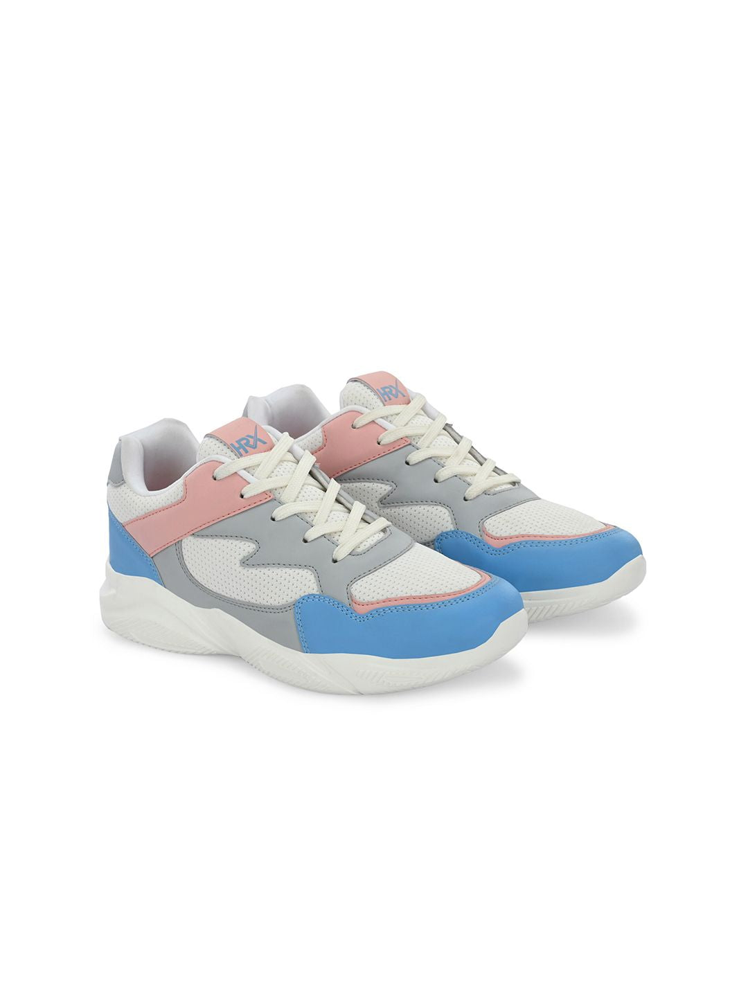 HRX by Hrithik Roshan Women White & Blue Mesh Running Sports Shoes