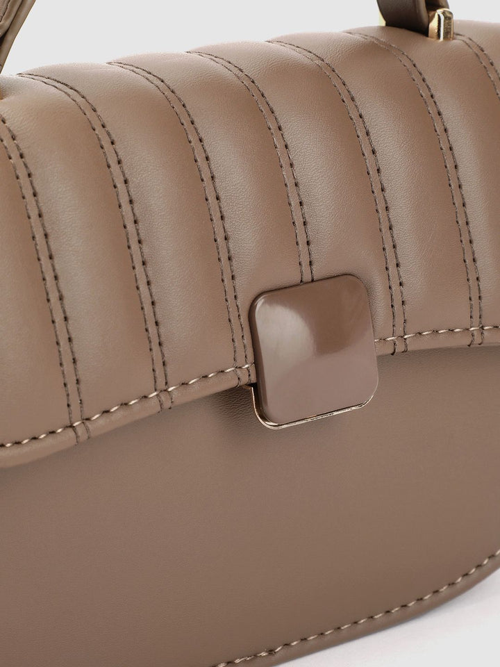 DressBerry Quilted Structured Satchel