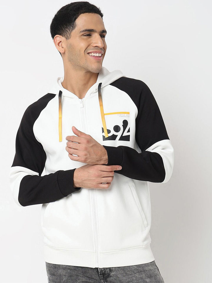 SPYKAR Graphic Printed Hooded Cotton Sweatshirt