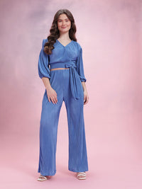 DressBerry Solid Accordion Pleats Co-Ords