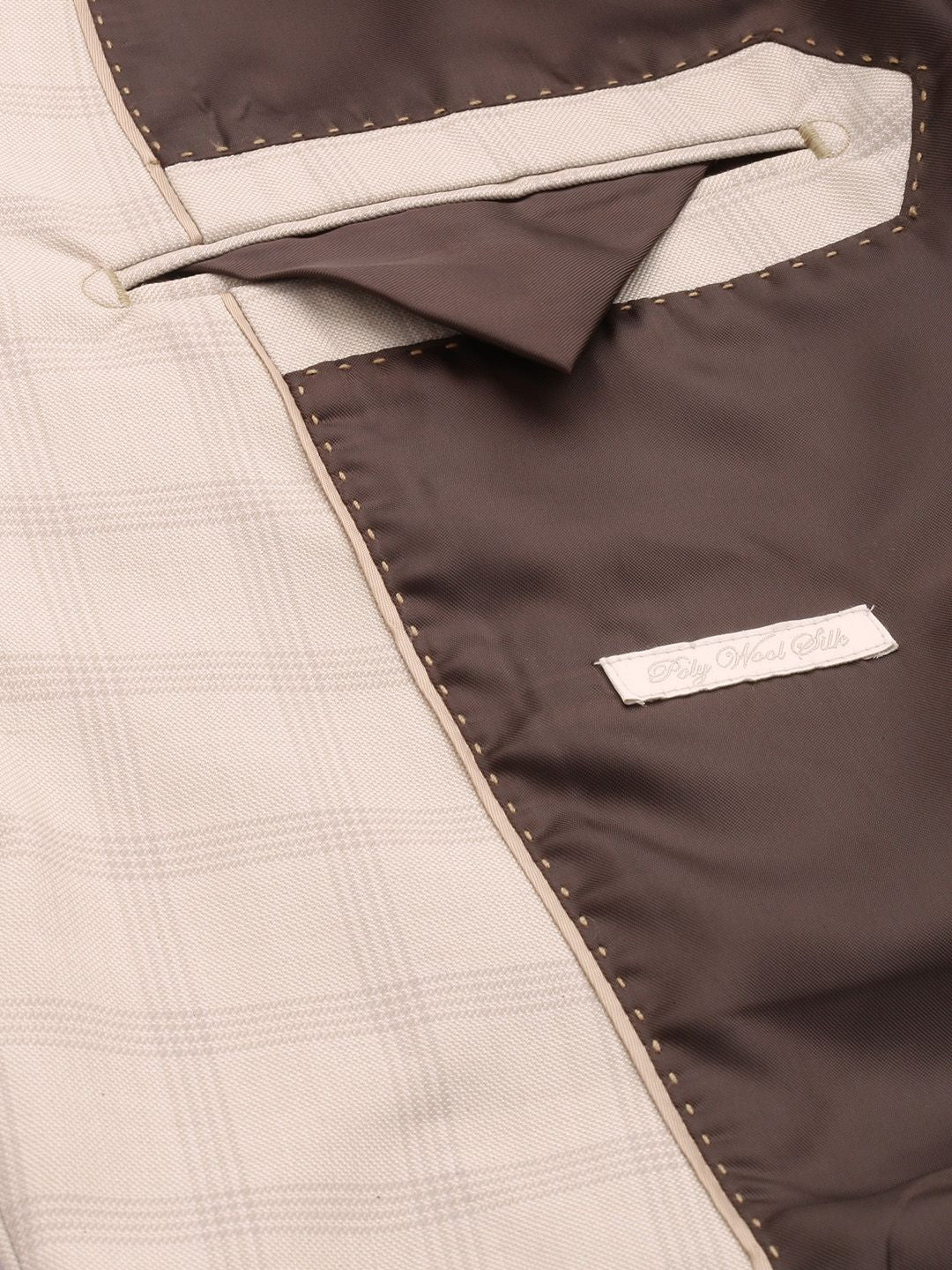 Raymond Contemporary Fit Single-Breasted Checked Formal Blazers