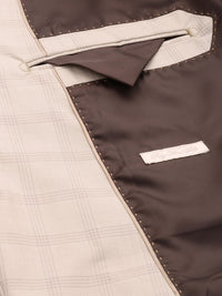 Raymond Contemporary Fit Single-Breasted Checked Formal Blazers