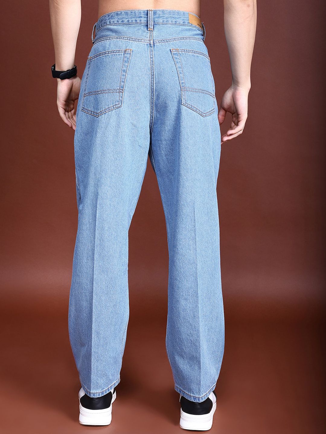 HIGHLANDER Men Loose Fit Mid-Rise Cotton Jeans
