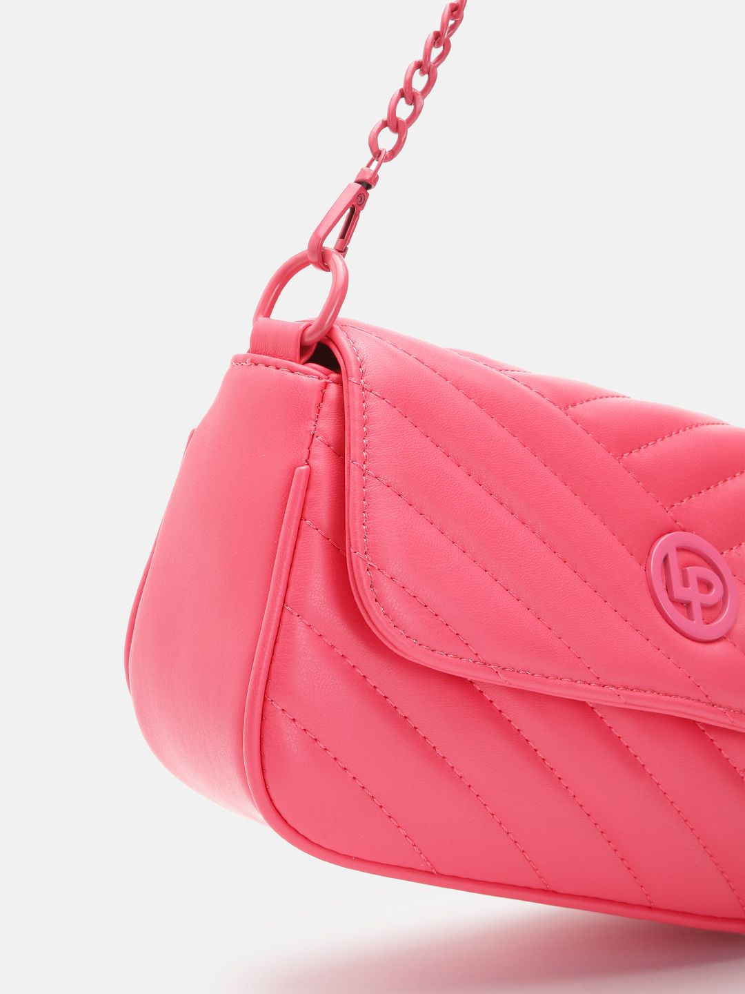Lino Perros Structured Shoulder Bag with Quilted Detail
