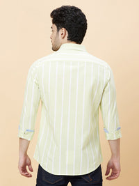 Being Human Slim Fit Striped Opaque Cotton Checked Casual Shirt