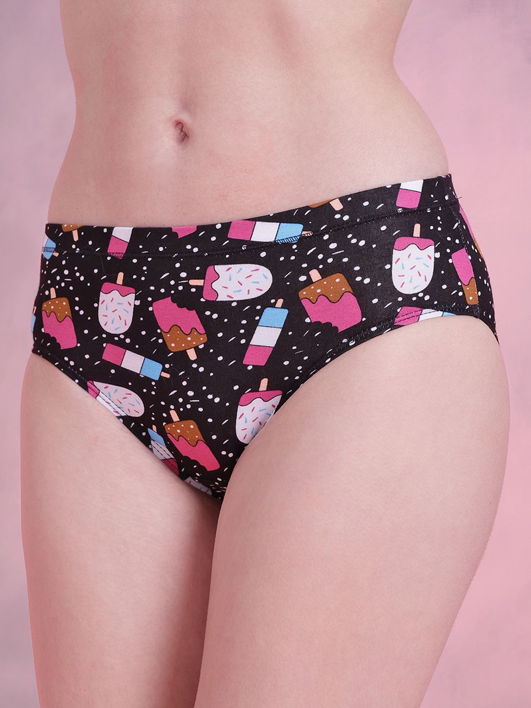 DressBerry Pack of 3 Printed Basic Briefs DRM-DB-PAN02D-TBC