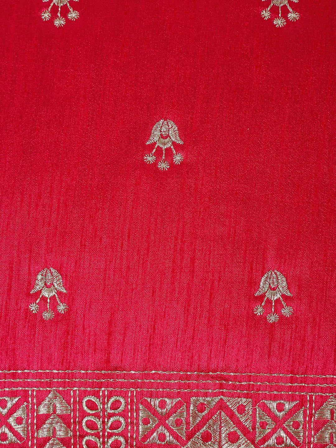 HOSTA HOMES Pink & Silver-Toned 2 Pieces Ethnic Motifs Square Cushion Covers