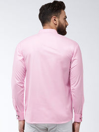 SOJANYA Men Pink Solid Kurta Lurus