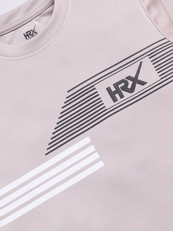 HRX by Hrithik Roshan Boys Brand Logo Printed Rapid-Dry T-shirt