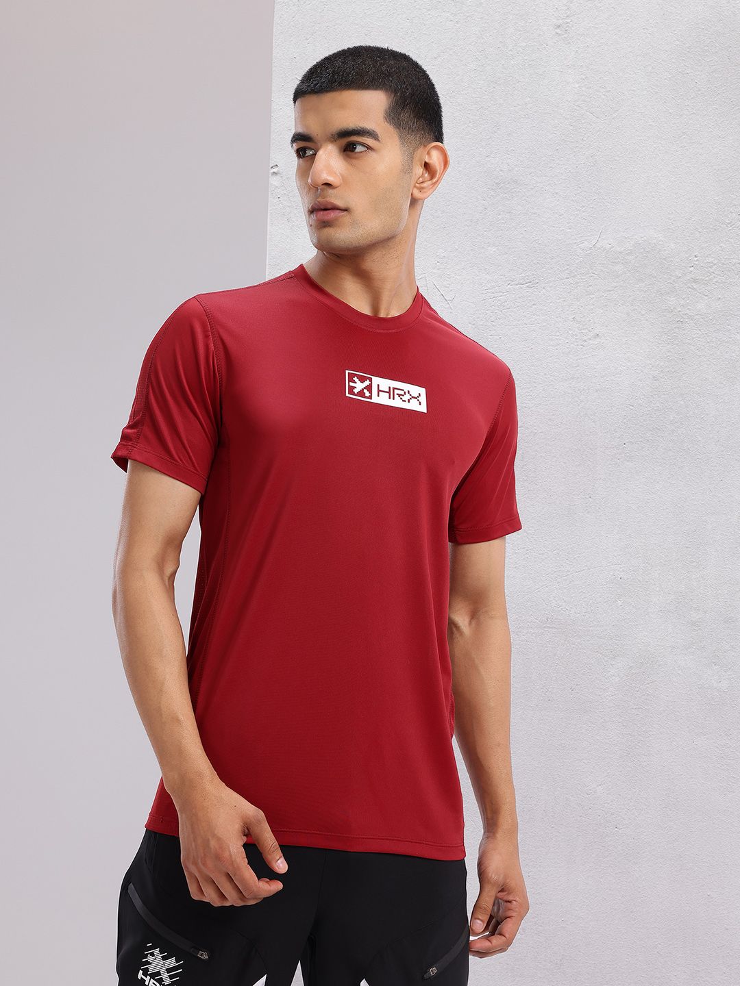 HRX by Hrithik Roshan Brand Logo Printed Rapid-Dry Training T-shirt