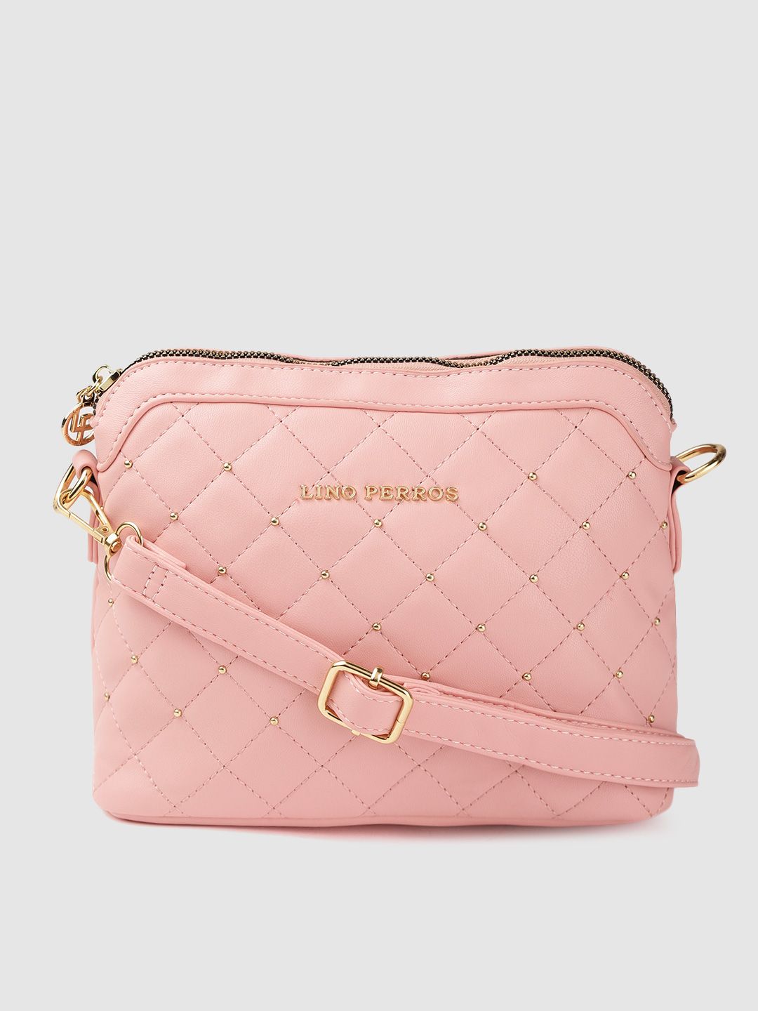 Lino Perros Women Pink Quilted Sling Bag