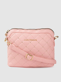 Lino Perros Women Pink Quilted Sling Bag