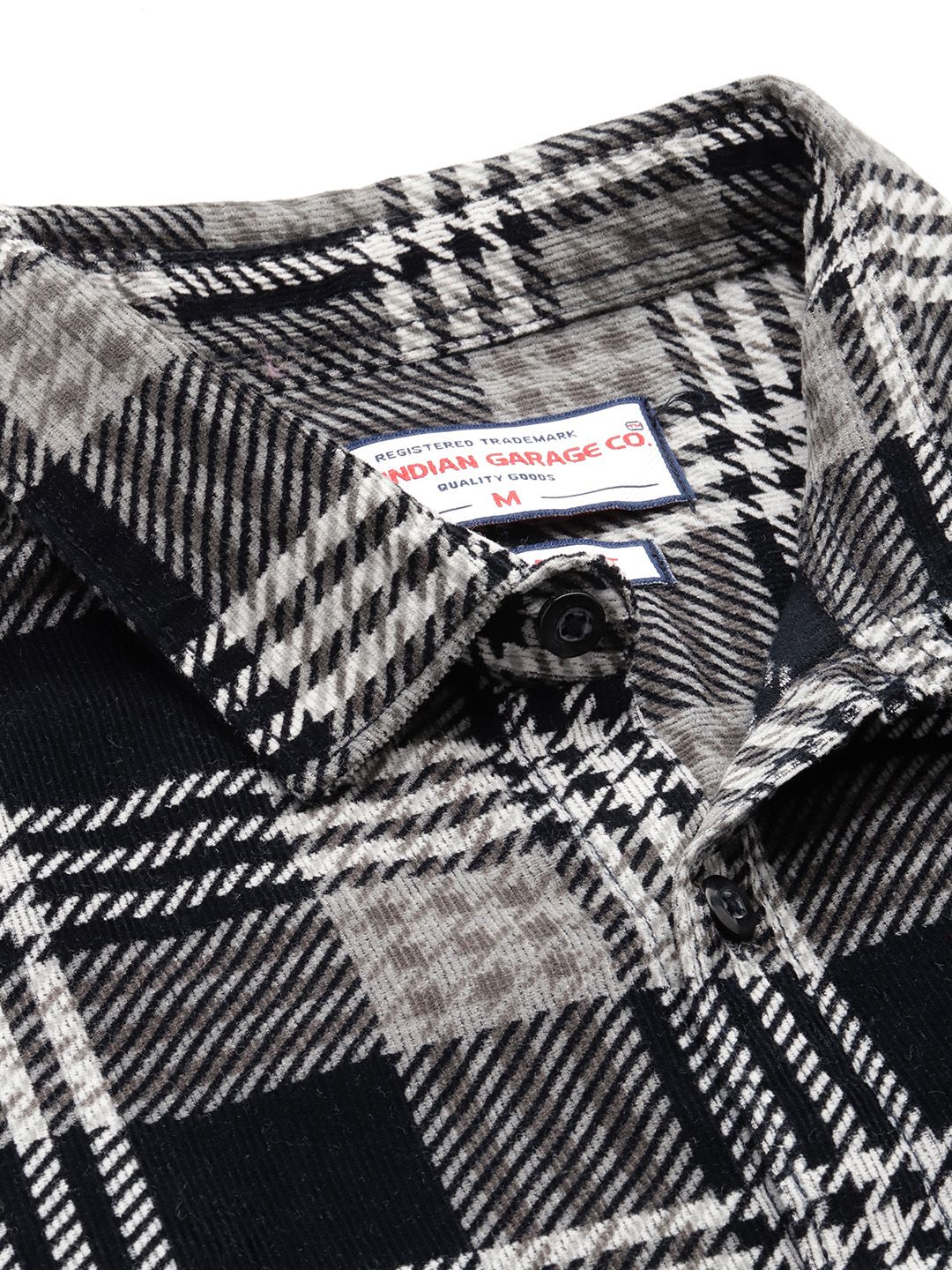The Indian Garage Co Checked Pure Cotton Casual Shirt