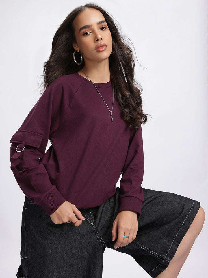 DressBerry Raglan Sleeves Sweatshirt