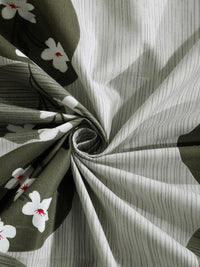 Myntra Elegant Homes Grey Floral 400 TC Set Cadar King Cotton 2.50 m x 2.25 m