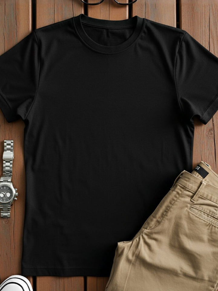 ADRO Round Neck Short Sleeves Skin-Friendly Regular Fit Casual T-shirt