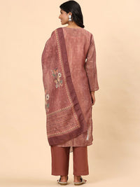 Mamicha Women Floral Embroidered Regular Beads and Stones Pure Cotton Kurta with Palazzos & With Dupatta