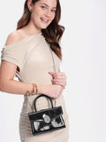 DressBerry Structured Satchel with Detachable Sling Strap