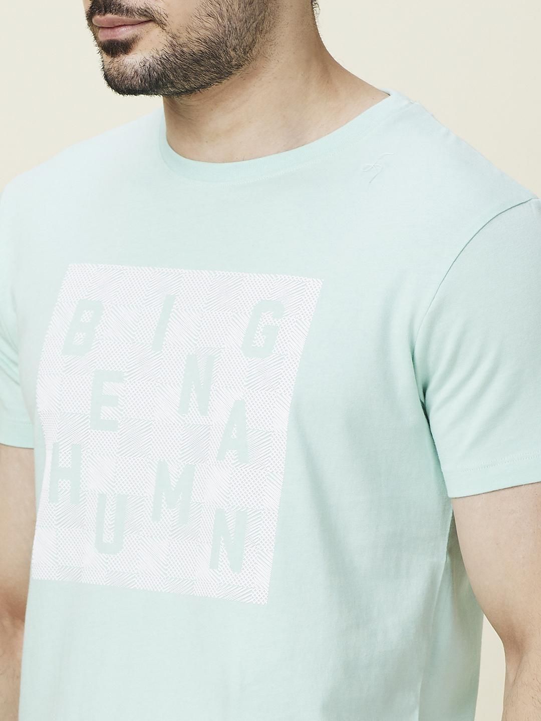 Being Human Men Typography Printed Round Neck Cotton Slim Fit T-shirt