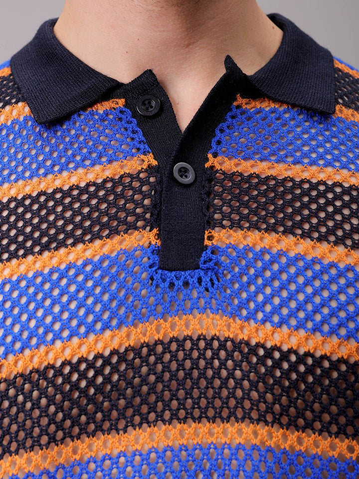 The Indian Garage Co Men Long Sleeves Striped Pullover