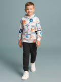 HELLCAT Boys Printed Hooded Sweatshirt With Trousers