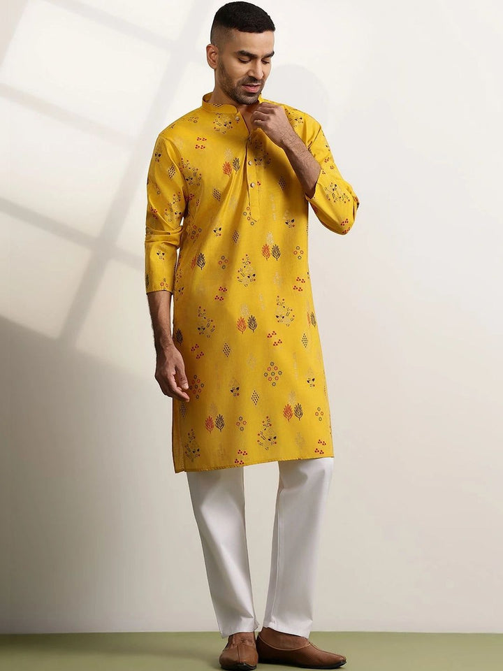 Anouk Men Printed Regular Kurta with Trousers