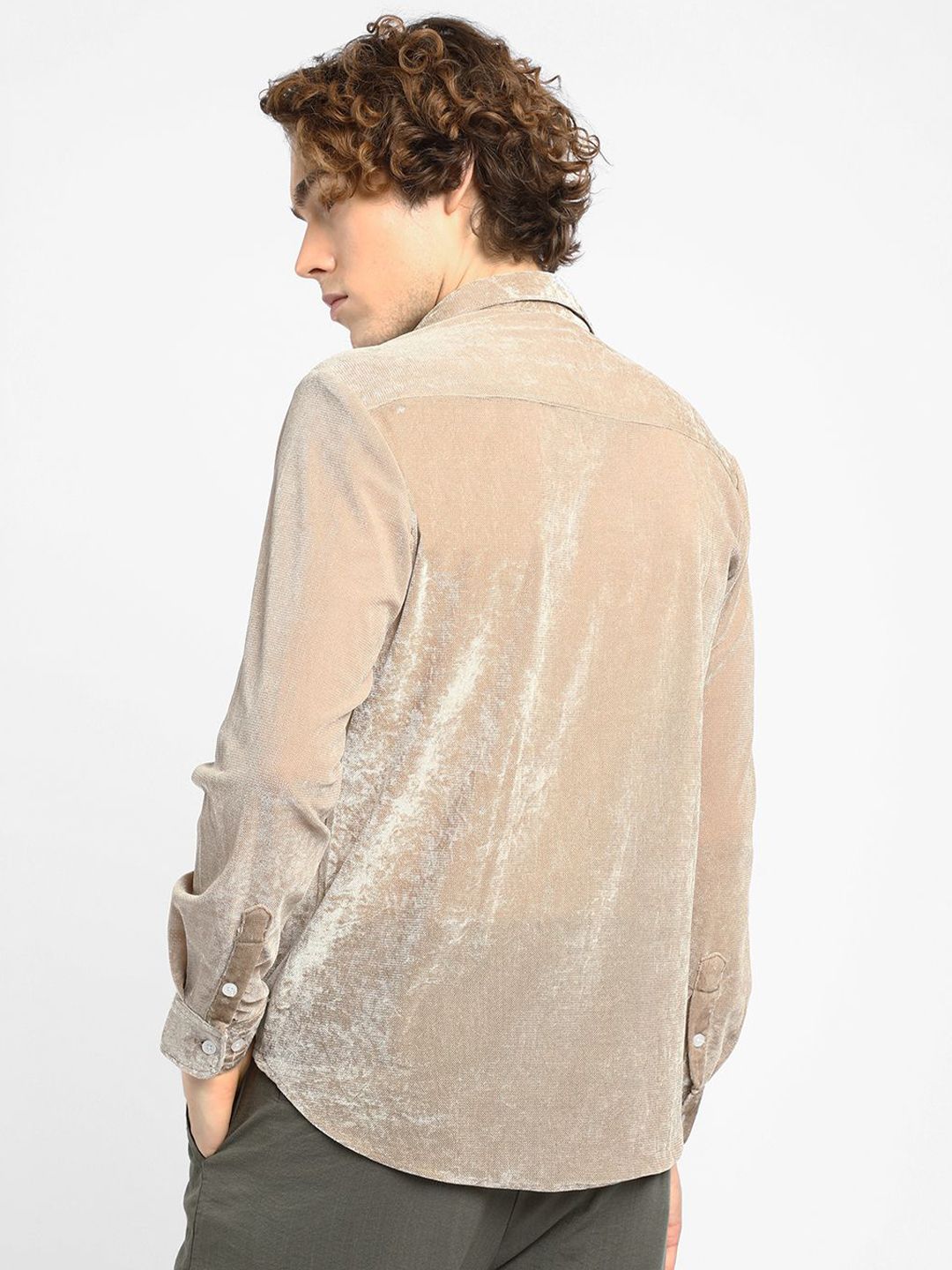 Campus Sutra Men Regular Fit Textured Casual Shirt