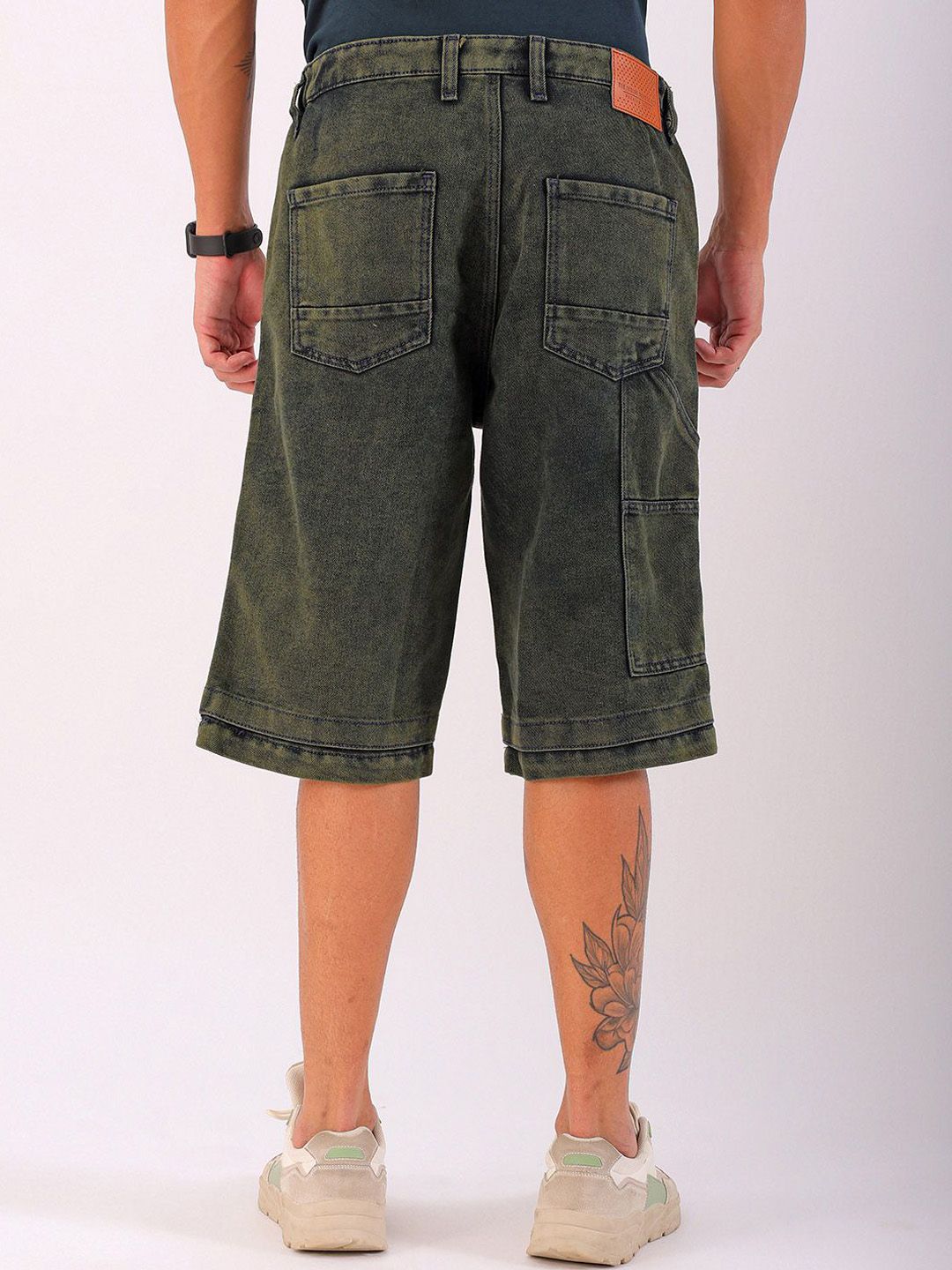 The Indian Garage Co Men Mid-Rise Denim Relaxed Fit Shorts