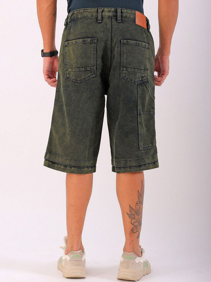 The Indian Garage Co Men Mid-Rise Denim Relaxed Fit Shorts