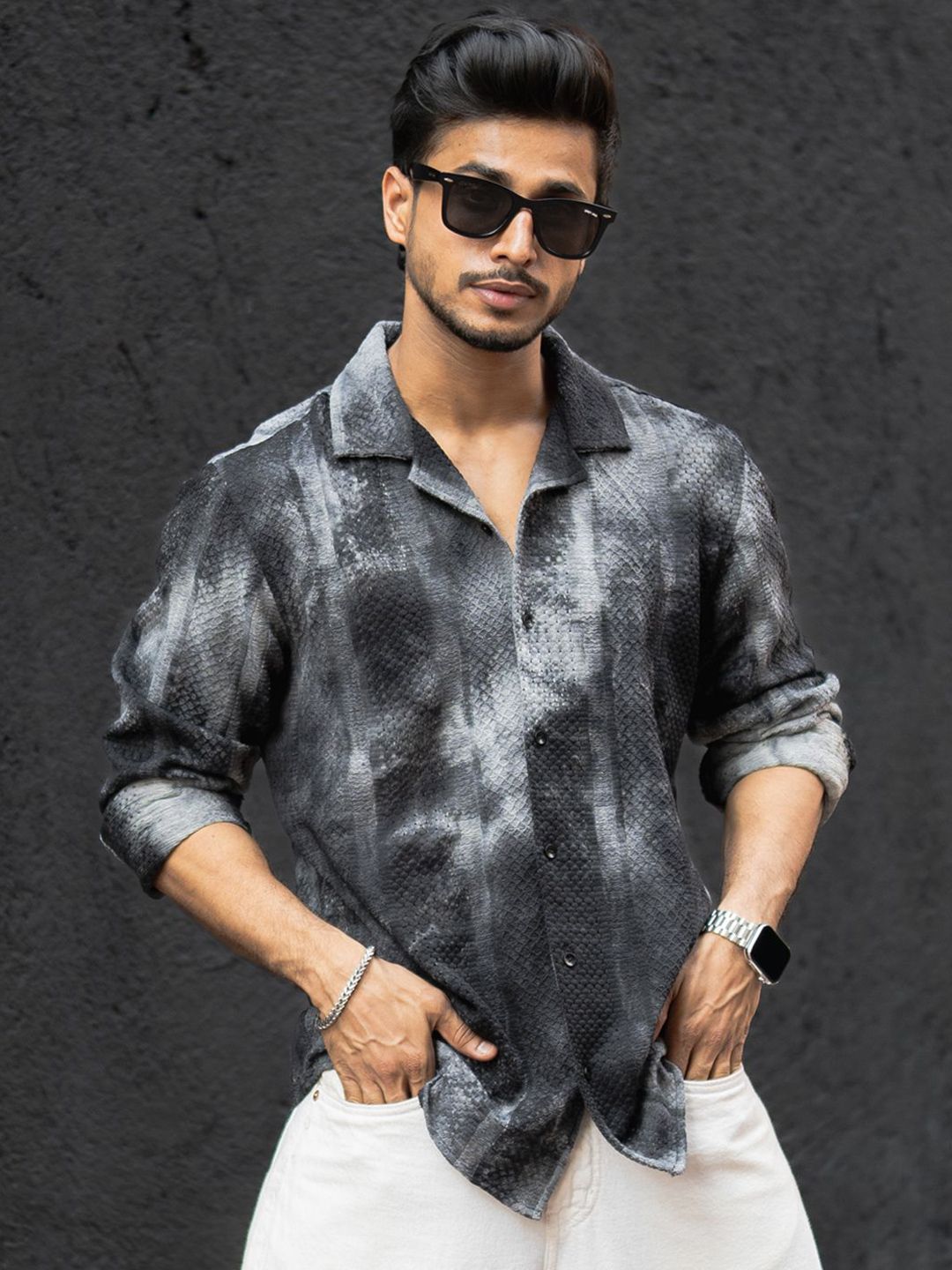 Powerlook Abstract Print Regular Fit Casual Shirt