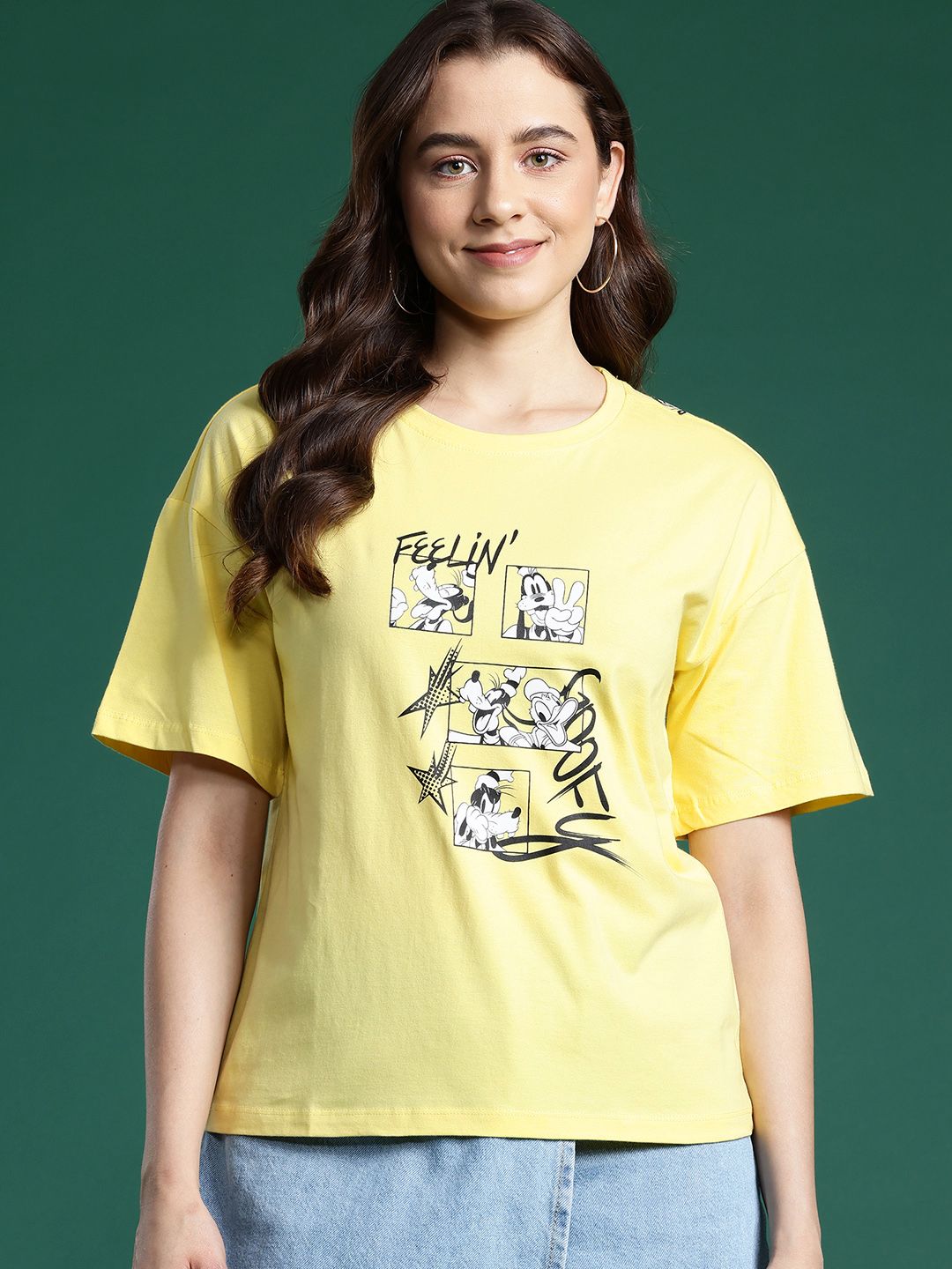 DressBerry Women Printed Pure Cotton T-shirt