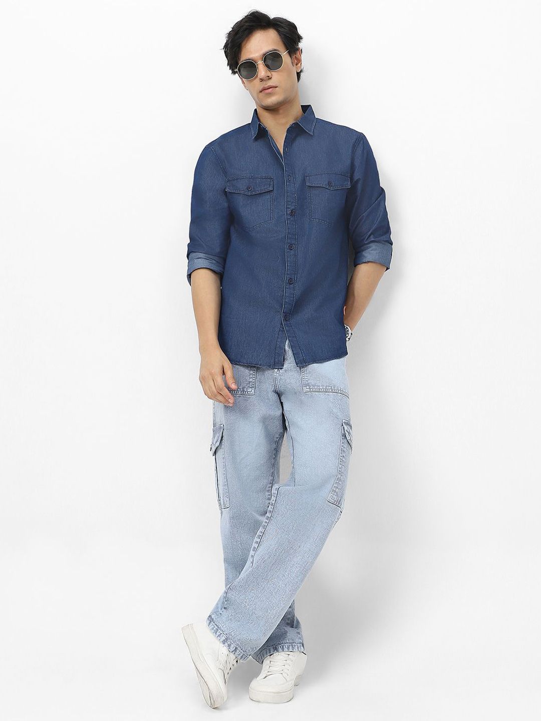 Urbano Fashion Men Full Sleeve Regular Fit Casual Denim Shirt