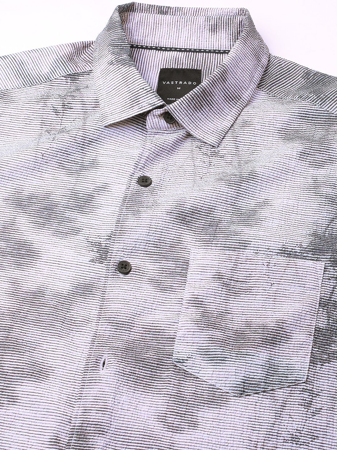 VASTRADO Men Classic Slim Fit Opaque Printed Casual Shirt