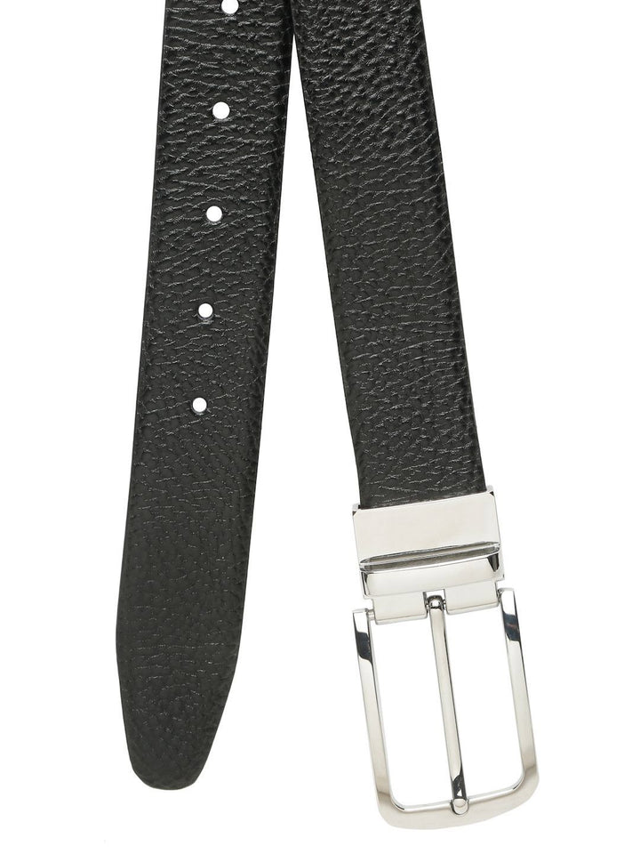 Teakwood Leathers Men Textured Leather Reversible Formal Belt